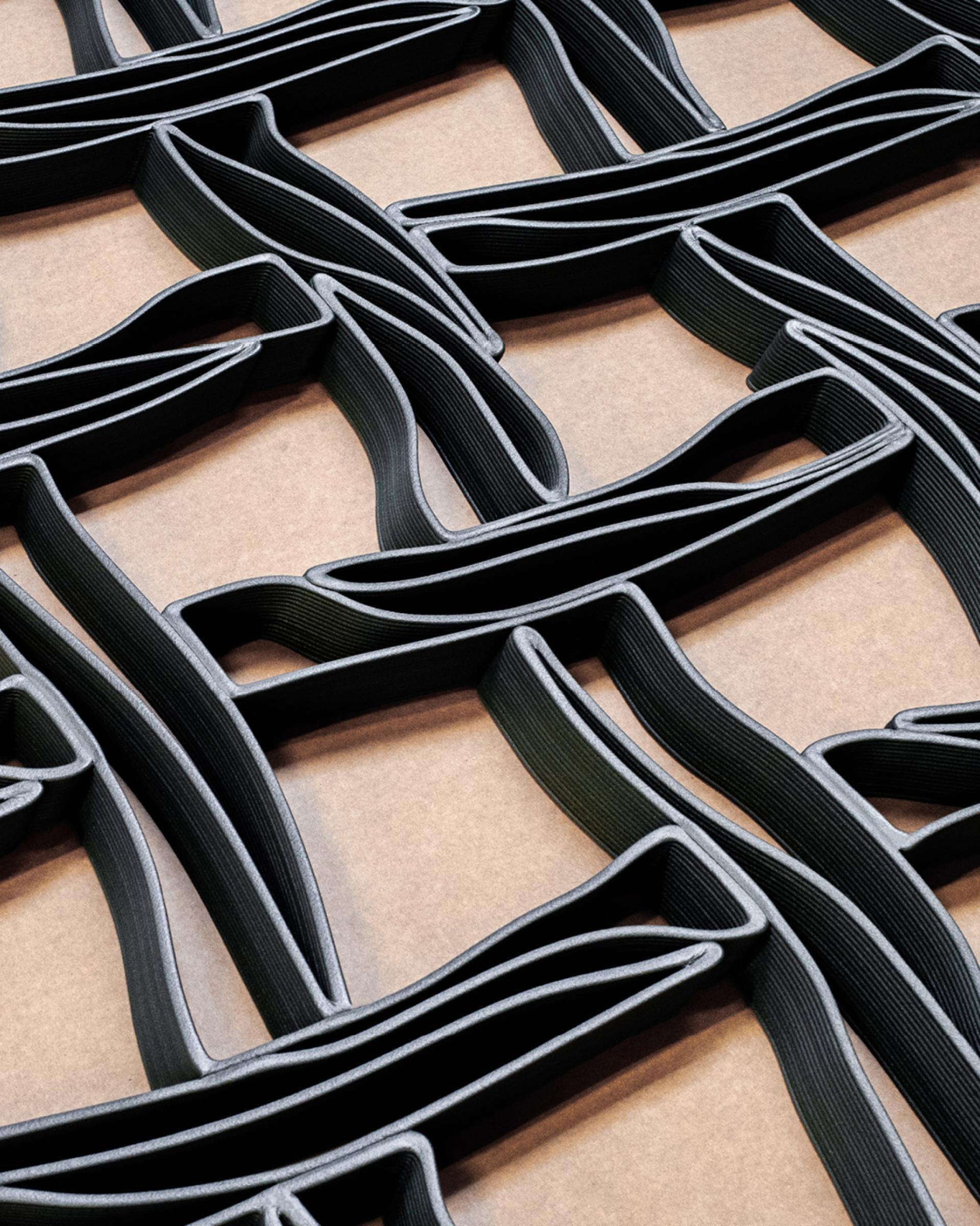 Innovative arrangement of sustainably sourced materials, showcasing flexible and eco-friendly design elements for modern projects.