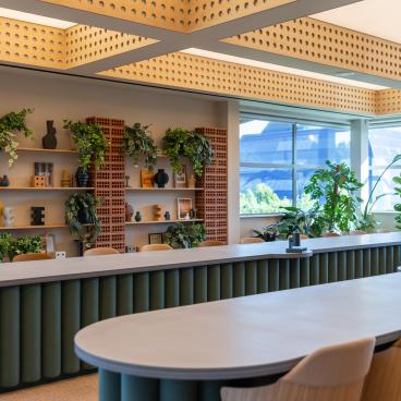 Sheila Bird's new HQ for Stockport based contractor TMT playfully celebrates The Art of Construction.