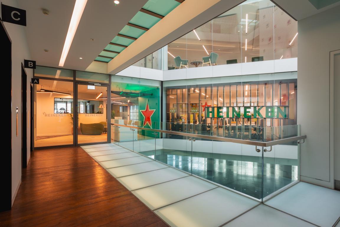 Benholm supports Claremont in bringing warmth, texture and vitality to HEINEKEN UK Edinburgh & London.