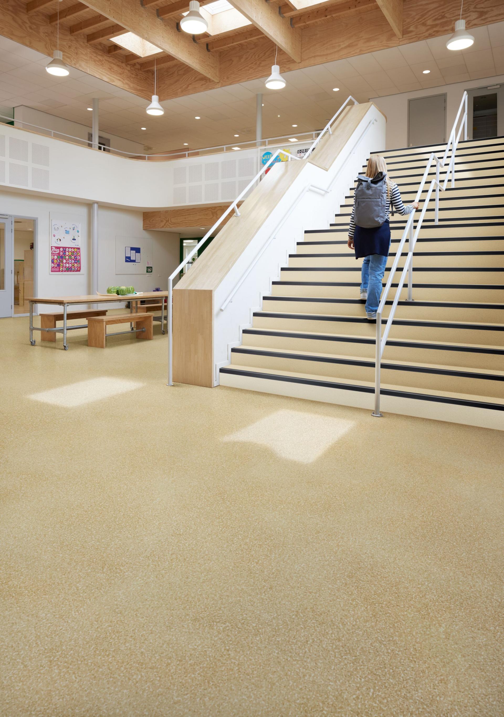 Forbo flooring and a flight of stairs feature