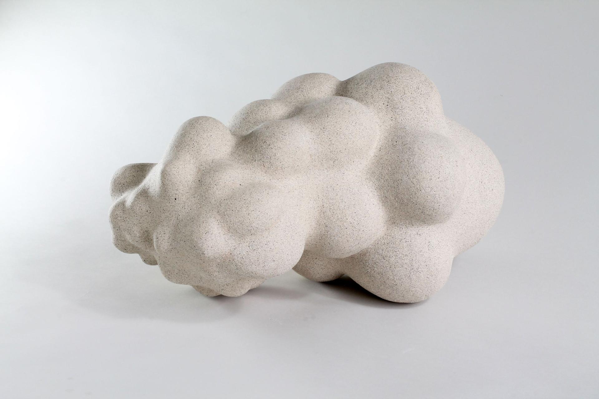 Abstract sculptural piece with soft, rounded forms in light-colored material, reflecting themes from the London Design Festival.