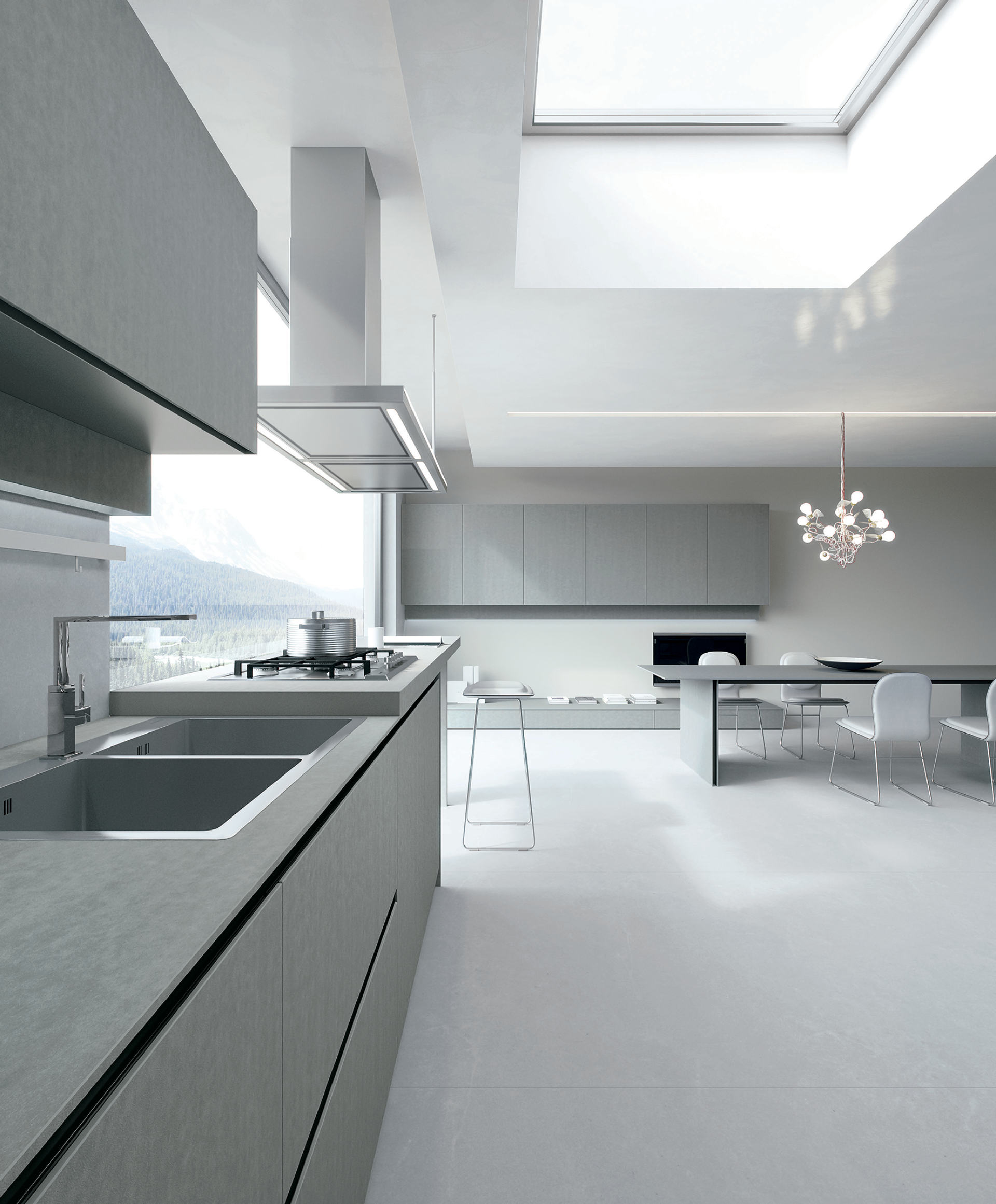 Sleek modern kitchen featuring PaperStone surfaces, emphasizing sustainable design and functionality in home interiors.