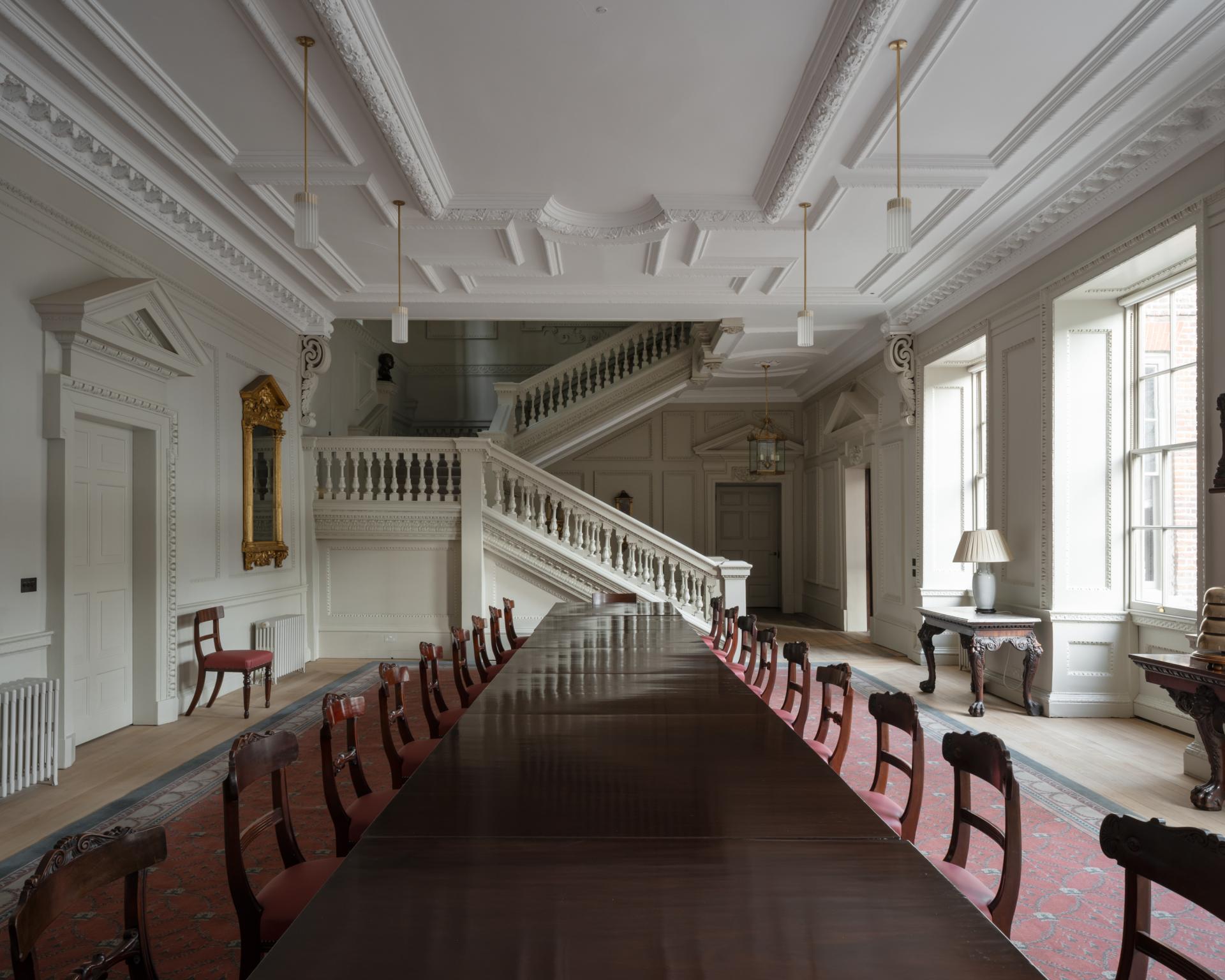 Carter Owers Studio reimagines the interiors of Skinners' Hall as 8½ London. 