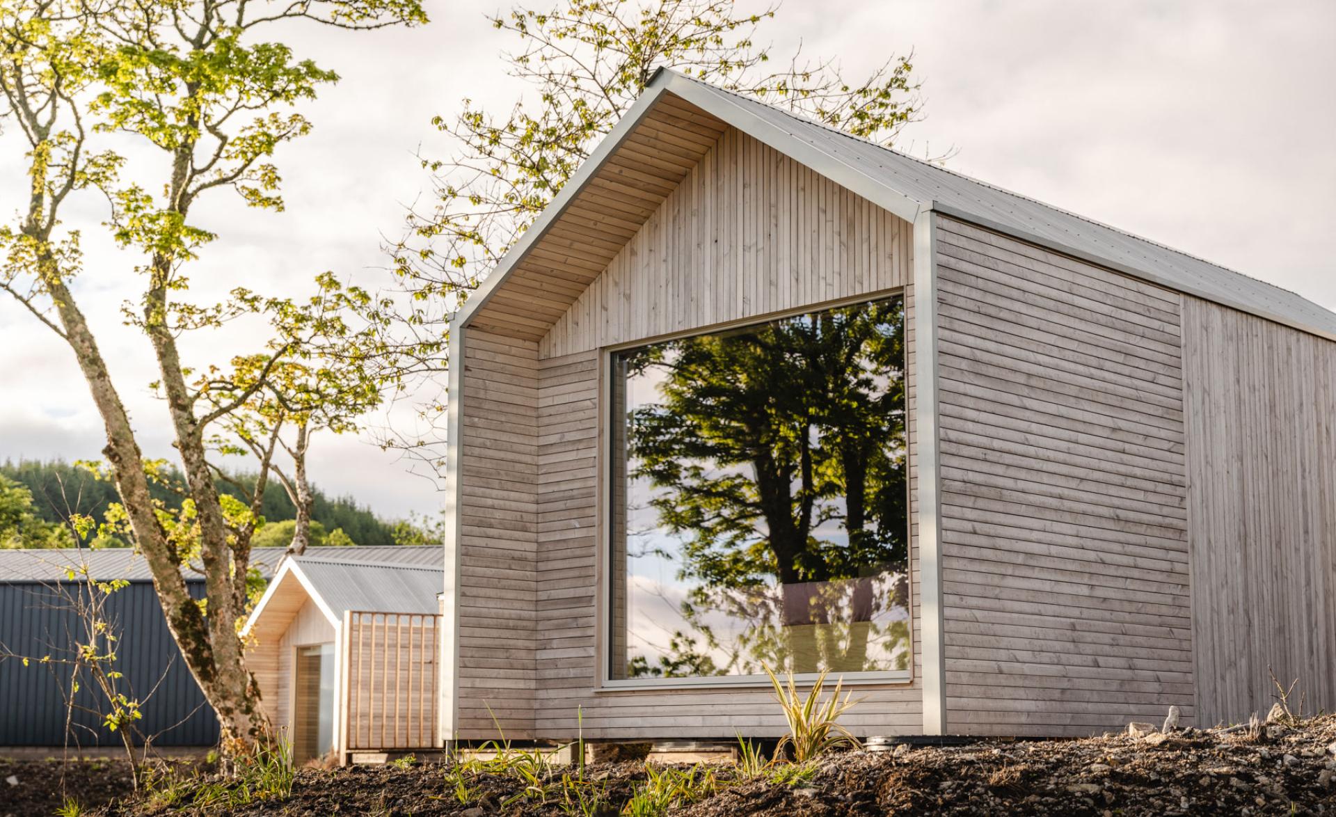 Corr Cabins crafts retreats reflective of Scotland's raw materials and rural landscape.