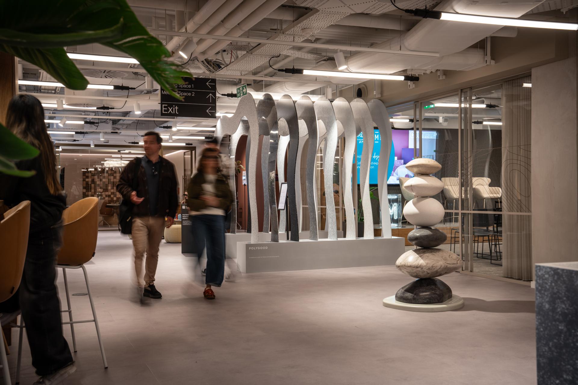 Materials Revived, Surfaces Reformed: Explore CDUK's sculpture trail at Material Source Studio London.
