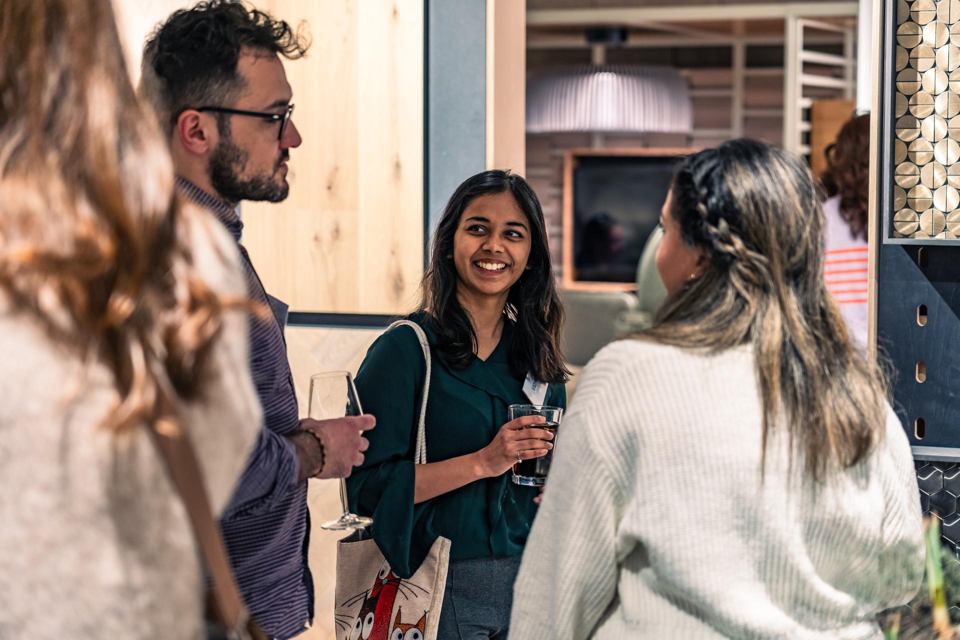Group have a chat and a laugh at a recent seminar