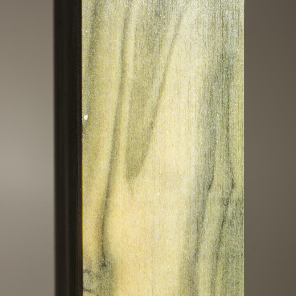 Sustainable wood alternative with a textured surface, highlighting innovative design in eco-friendly materials.