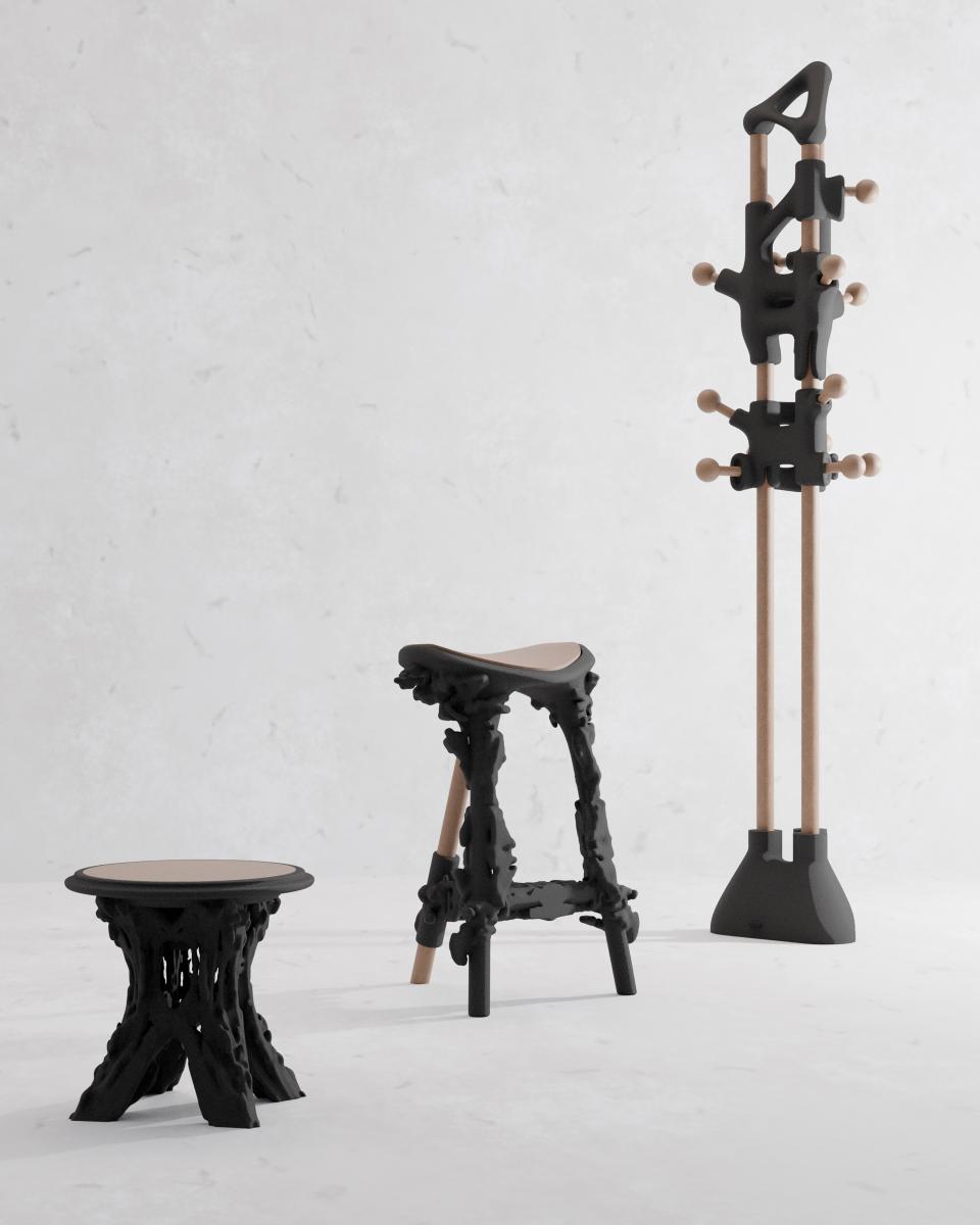 Wedge transforms quartz sand into enduring, digitally fabricated pieces of furniture. 