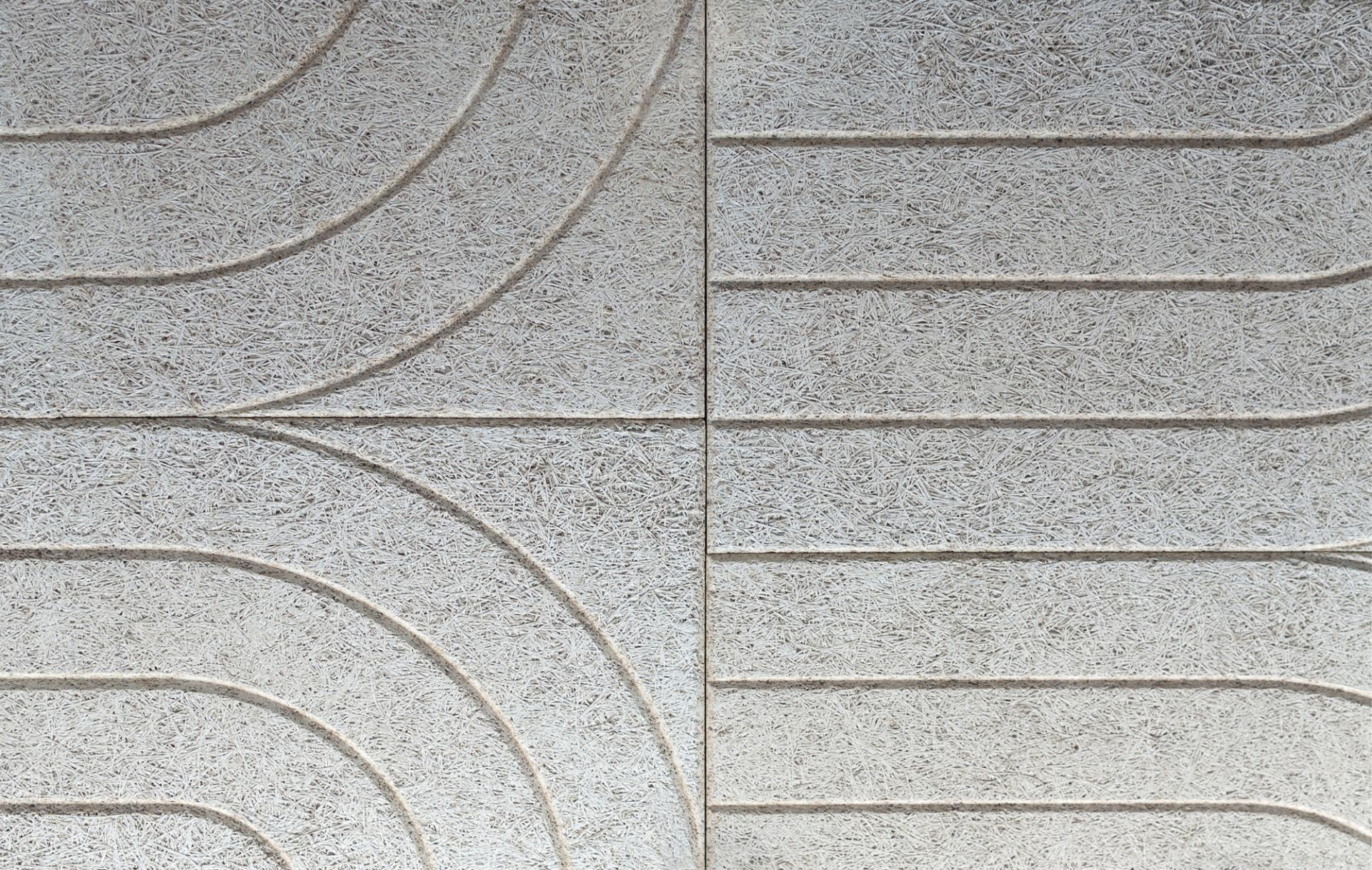 Textured wall panel design featuring organic lines, reflecting Bean Buro's innovative approach for Warner Music's Hong Kong headquarters.