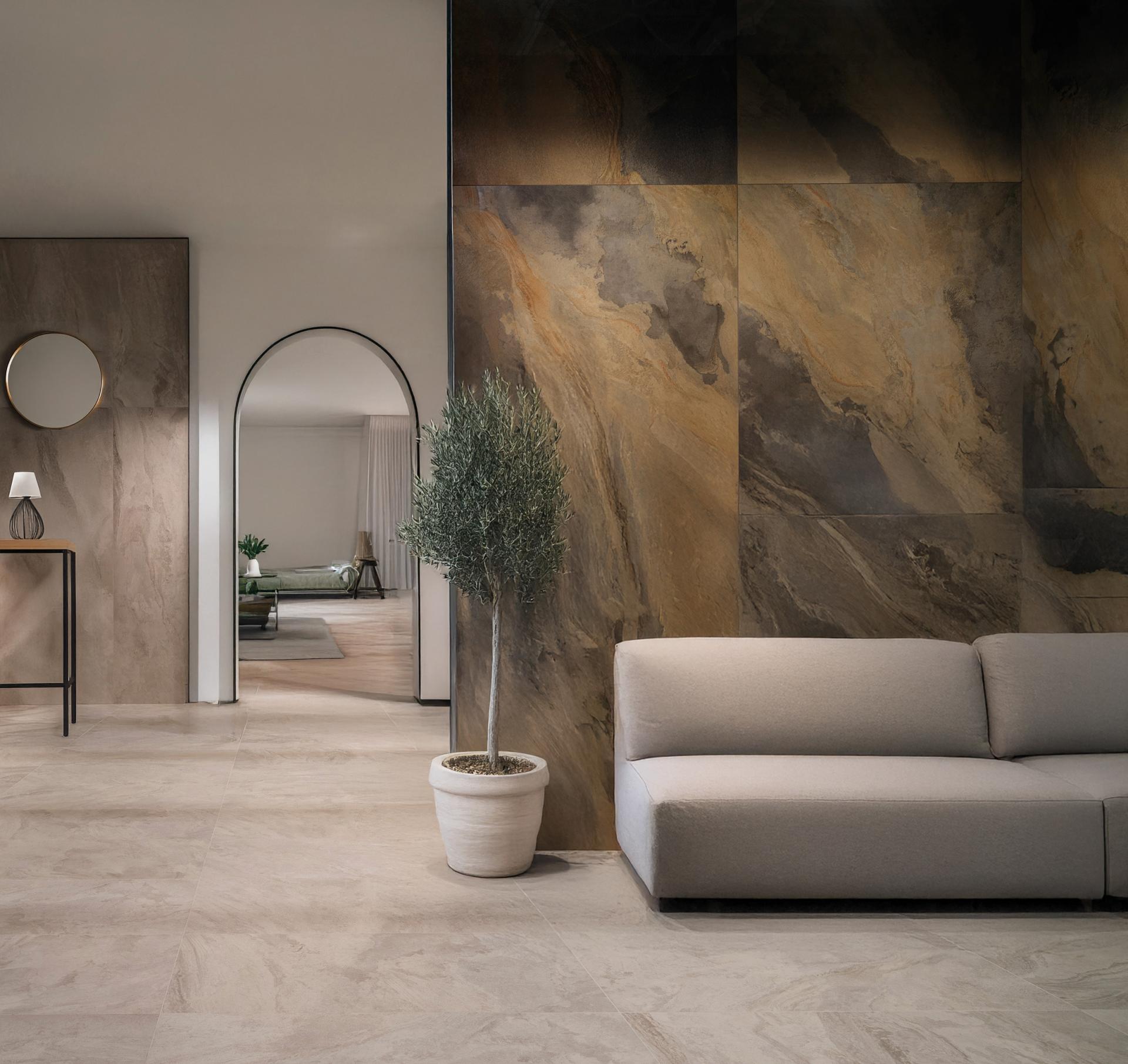Grestec unveils Beno: A collection of porcelain tiles with slate stone elegance.