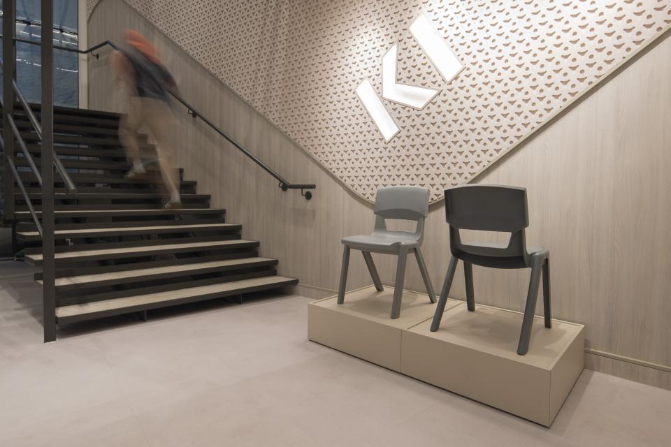 KI Europe launches Sebel & Sutton at Material Source Studio Manchester - the former made from 100% British post-consumer waste.