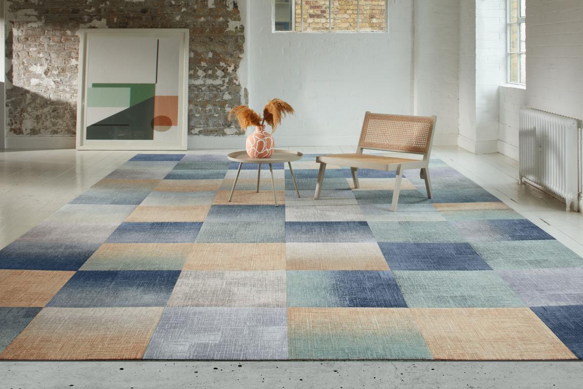 Milliken allows designers to have fun with bold, colourful Pattern Play carpet tile collection.