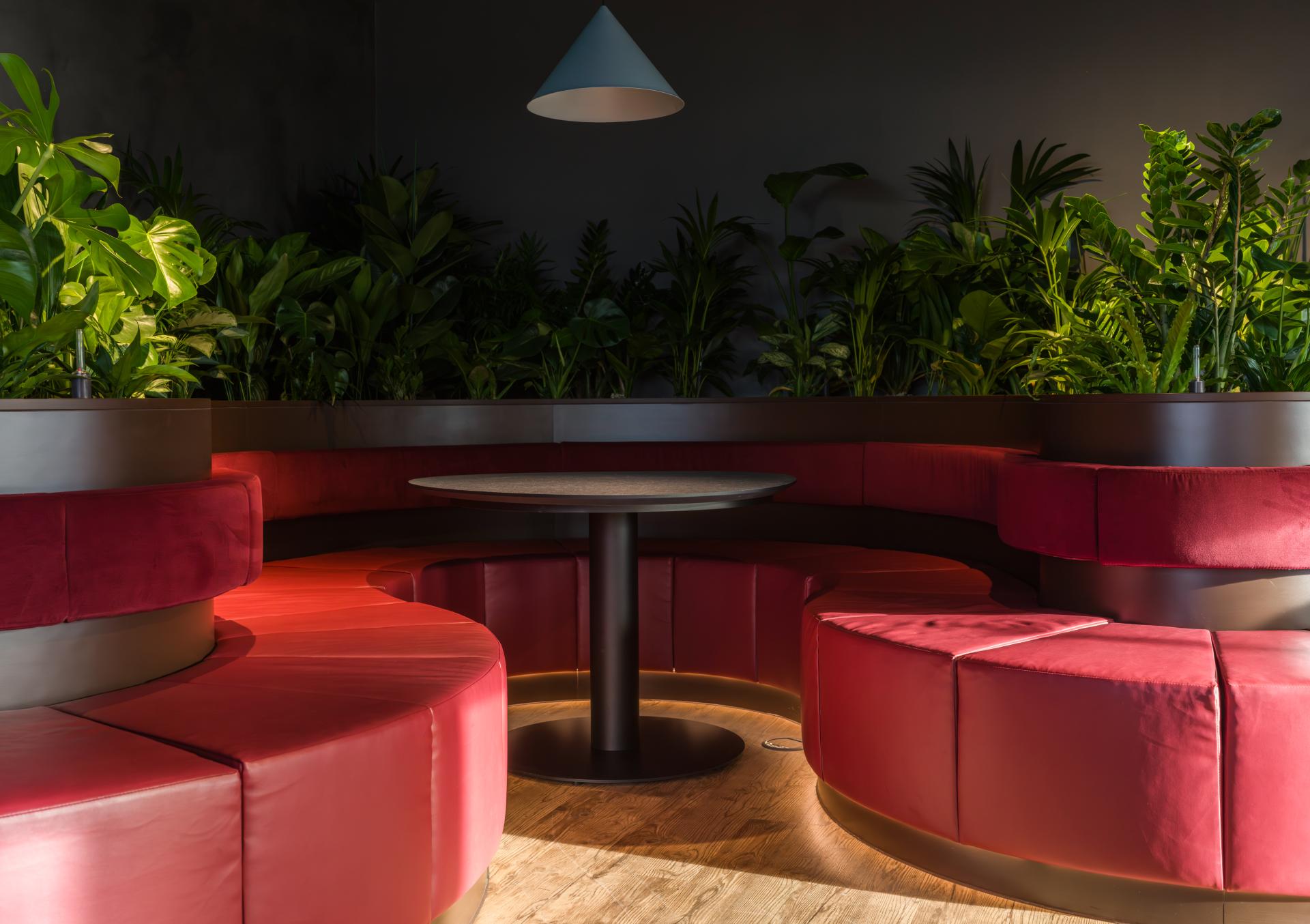 SpaceInvader's workplace scheme for Virgin Media O2 balances vibrancy with variety to support congregation and calm.