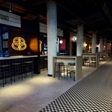 Vibrant tiles by Waxman Architectural feature at Vita Group's House of Social. 