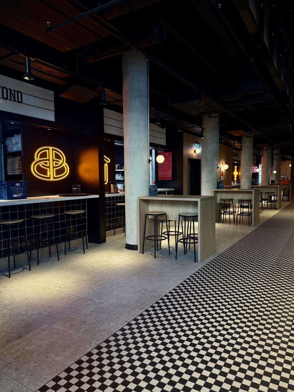 Vibrant tiles by Waxman Architectural feature at Vita Group's House of Social. 