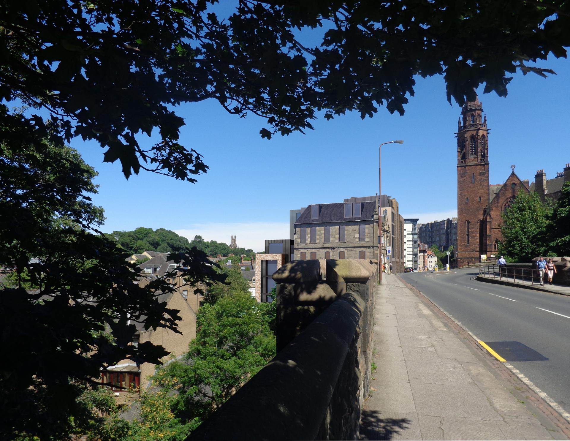 Urban landscape of Scotland featuring historic architecture and modern developments, illustrating challenges in residential renovations.