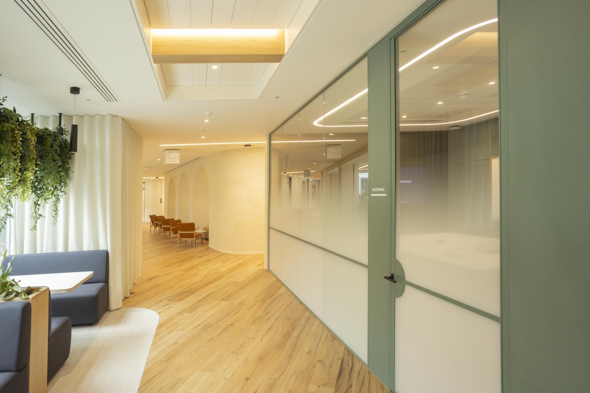 Bespoke door designs and high-end office partitions by Radii for Goodwin Procter.