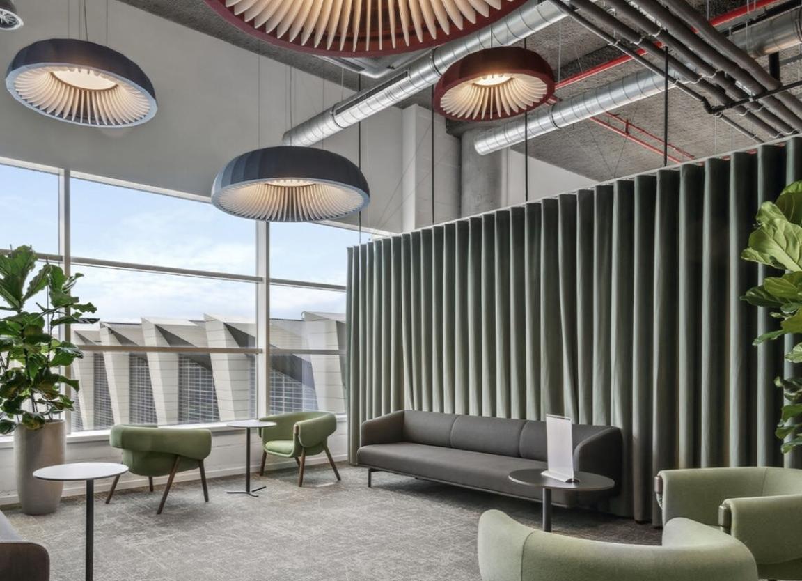 Toad & Line lamps by lumenear selected by CAPTIF Office Architects for Brussels Airlines.