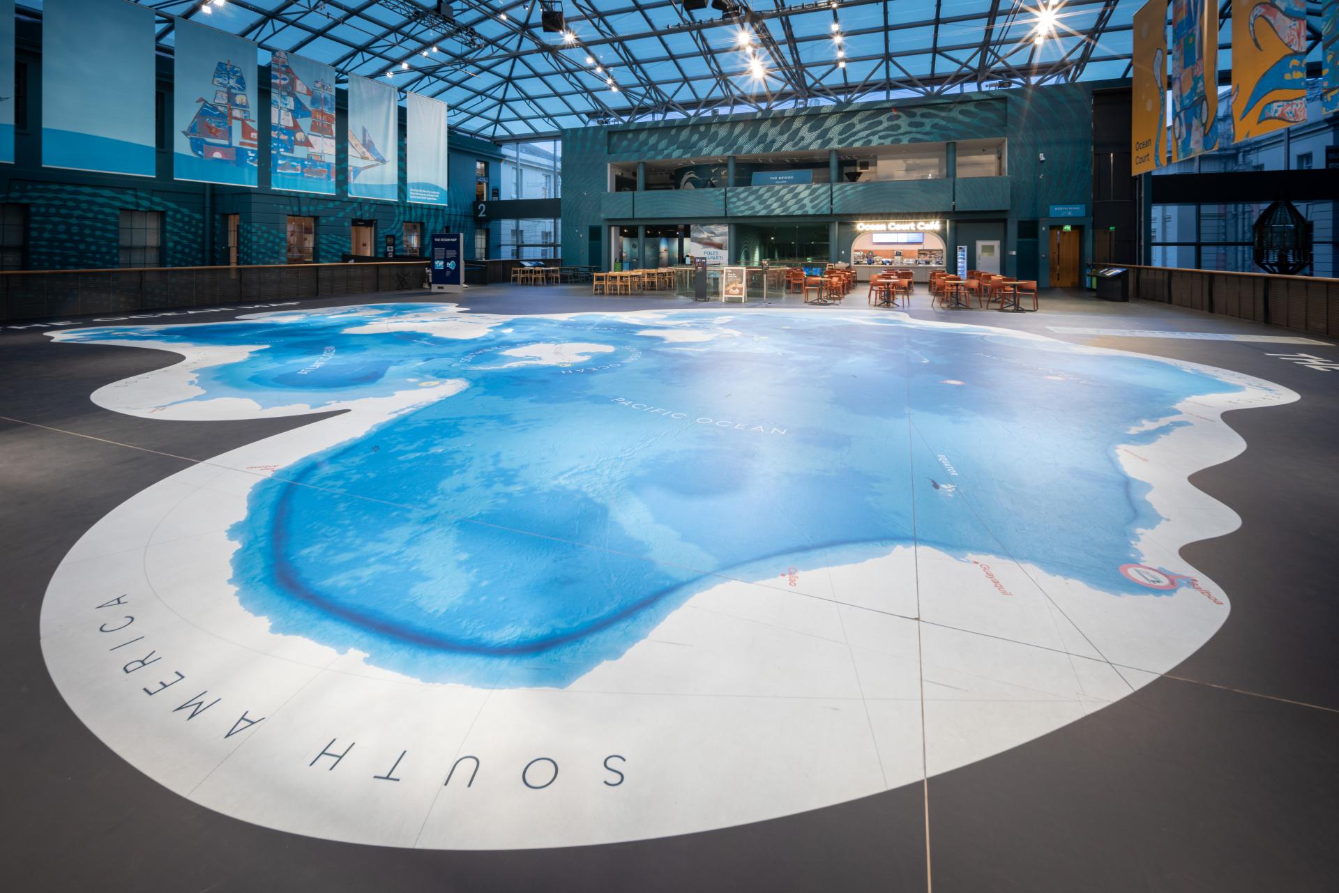 Harvey Maria crafts custom-designed map for Royal Museums Greenwich - Winner of Forbo Awards Public Choice.