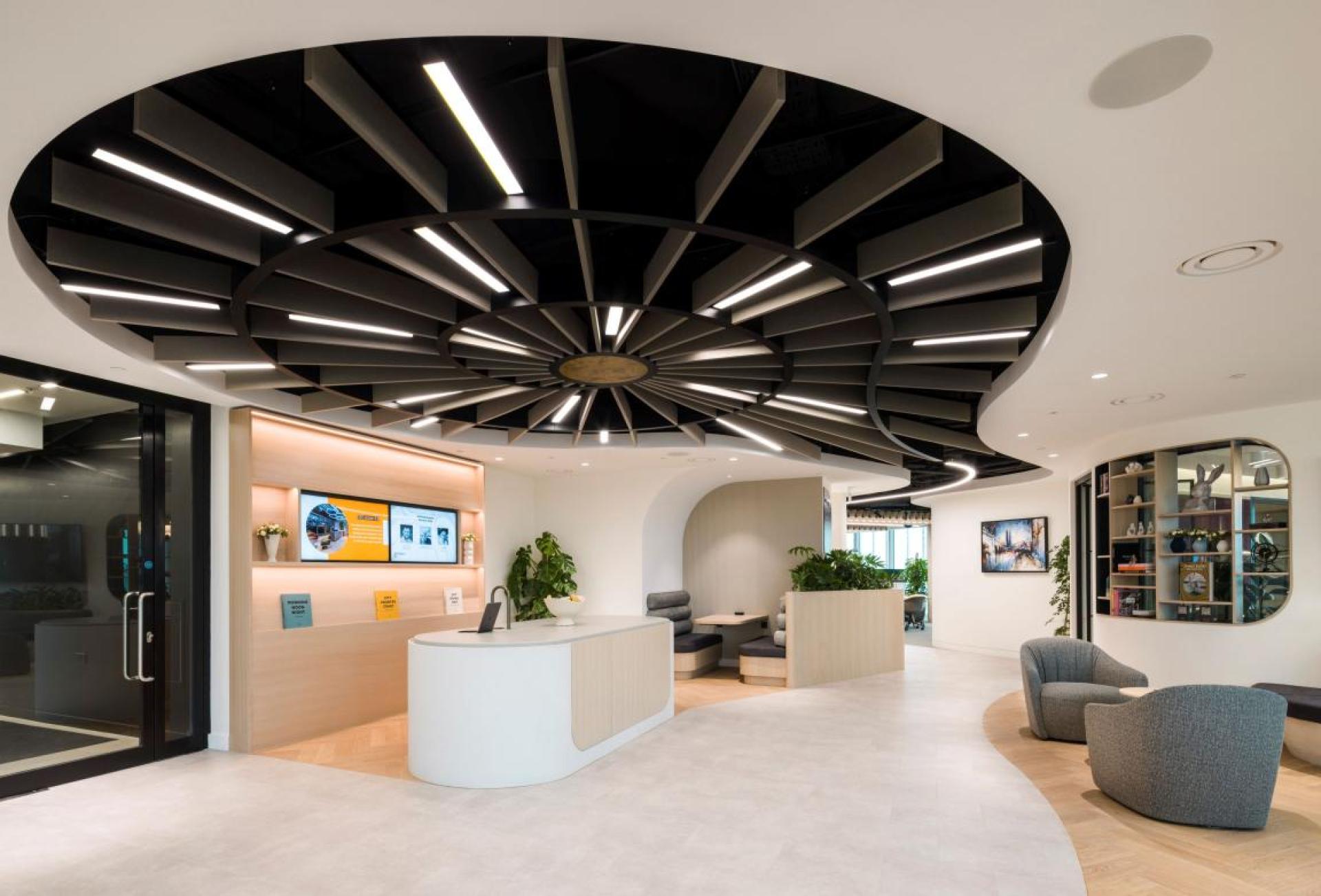 James Lait, senior interior designer, SpaceInvader, on harnessing the power of lighting for Overbury's Manchester workspace.