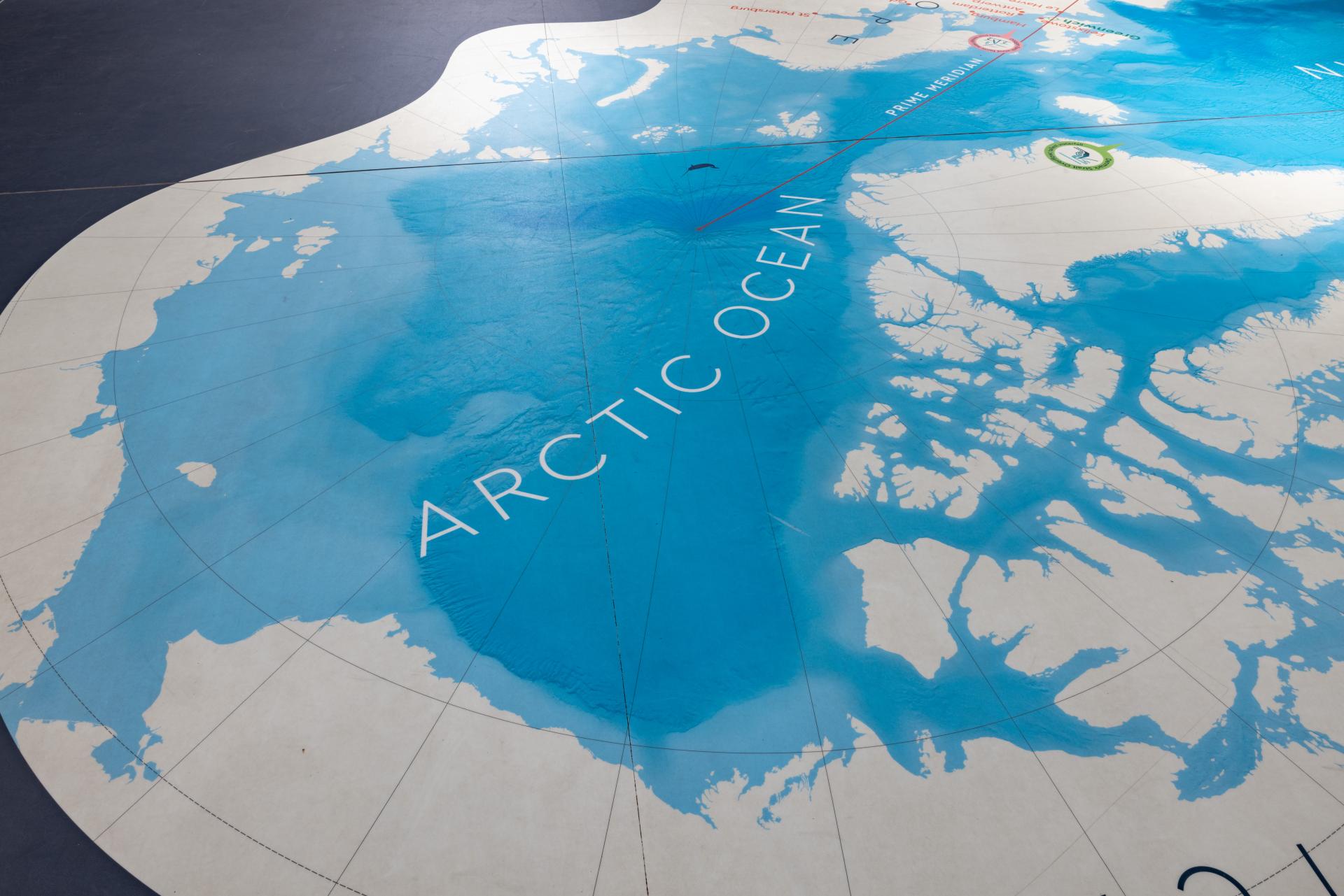 Harvey Maria crafts custom-designed map for Royal Museums Greenwich - Winner of Forbo Awards Public Choice.