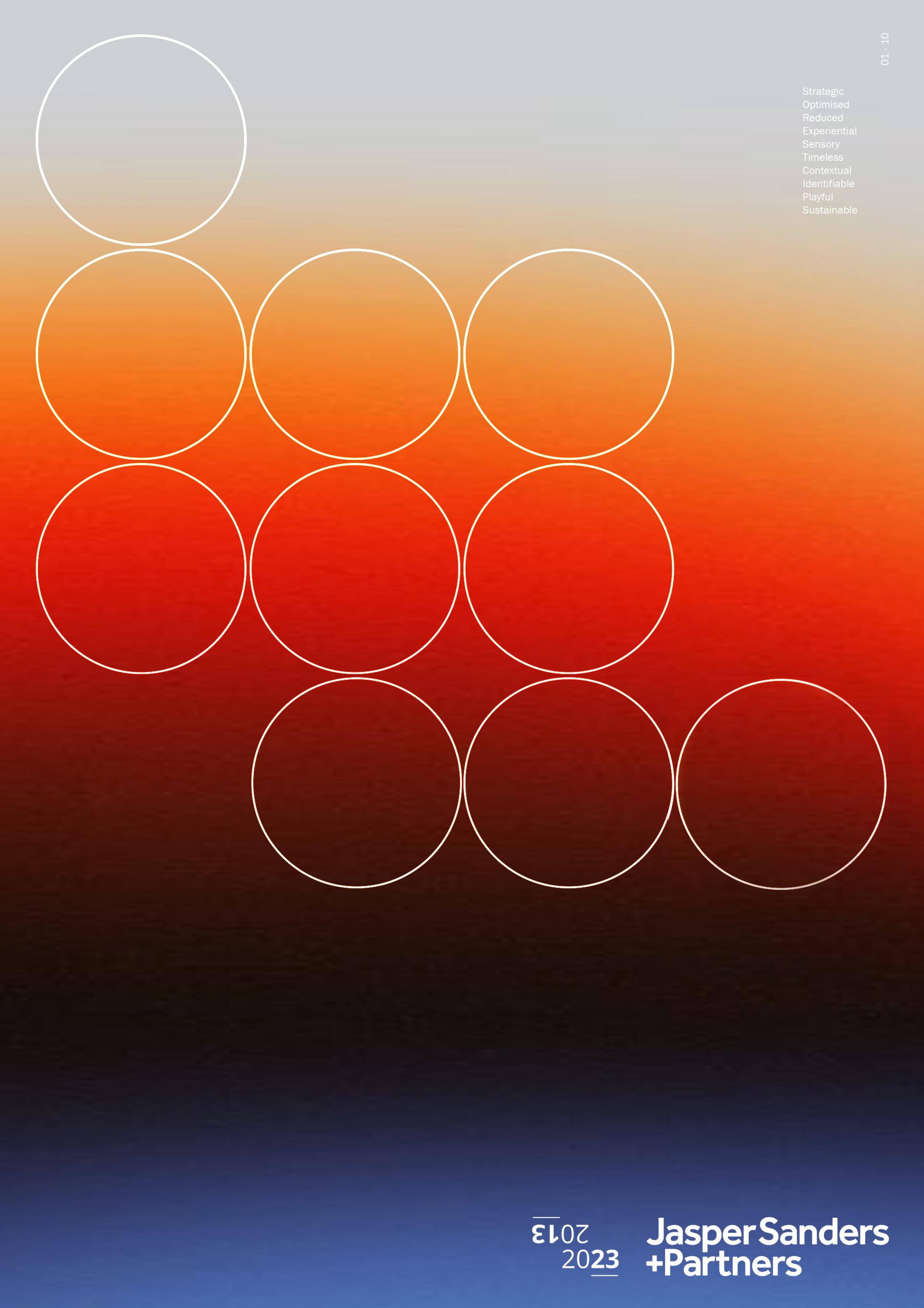 Colorful abstract design featuring overlapping circles, representing creative direction and innovative design concepts at Jasper Sanders + Partners.