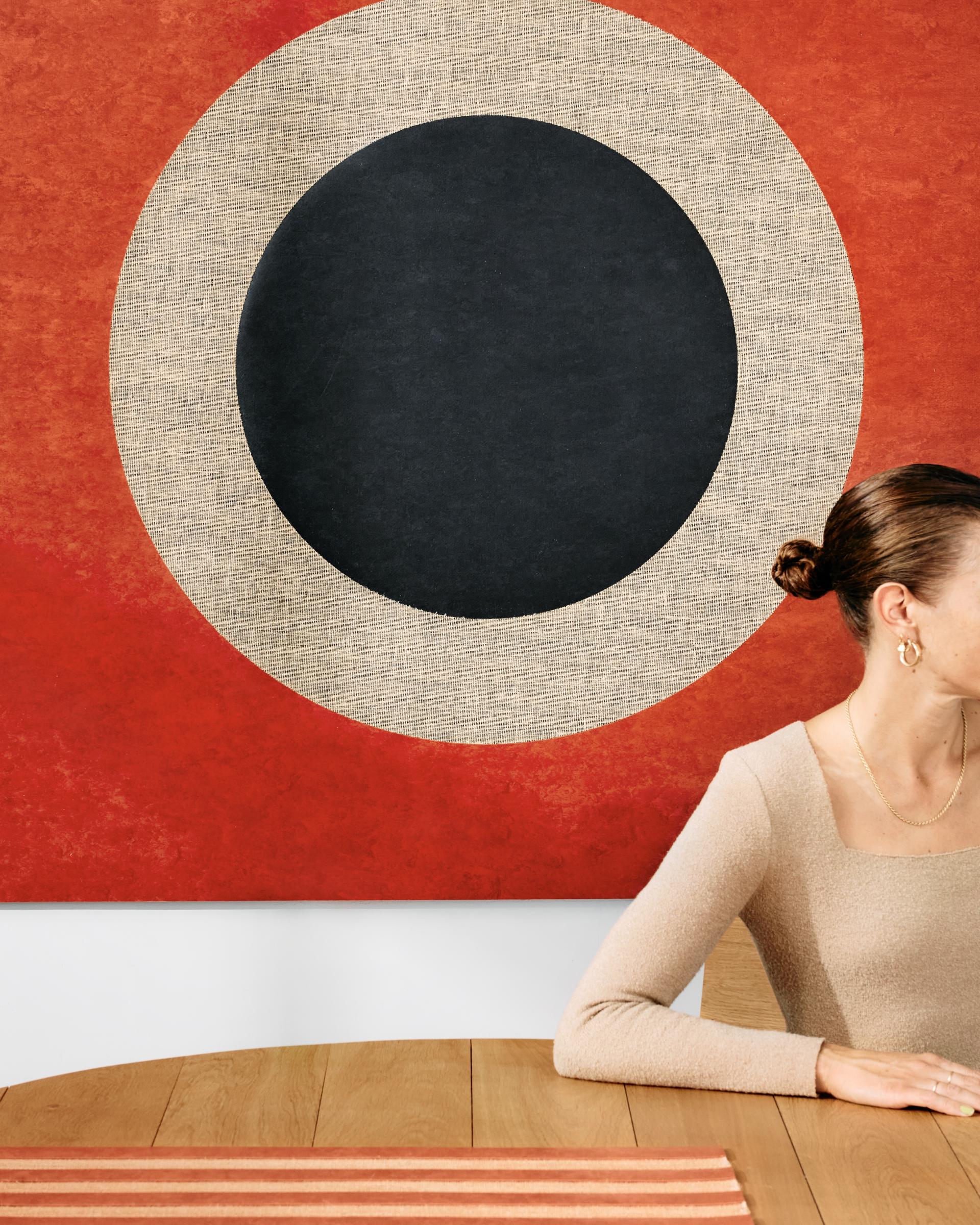 Ceramic-inspired artwork features bold colors and geometric shapes, reflecting the playful spirit of Dutch Design Week 2023.