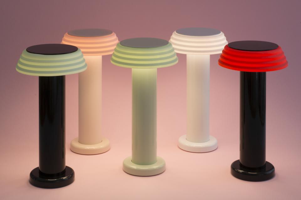 A variety of stylish SowdenLight lamps in diverse colors and designs, showcasing the SHADES collection.