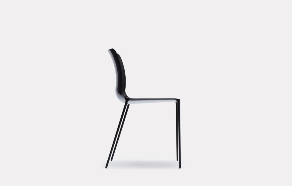 Contemporary black chair showcasing sleek design from Established & Sons' new seating collection for modern interiors.