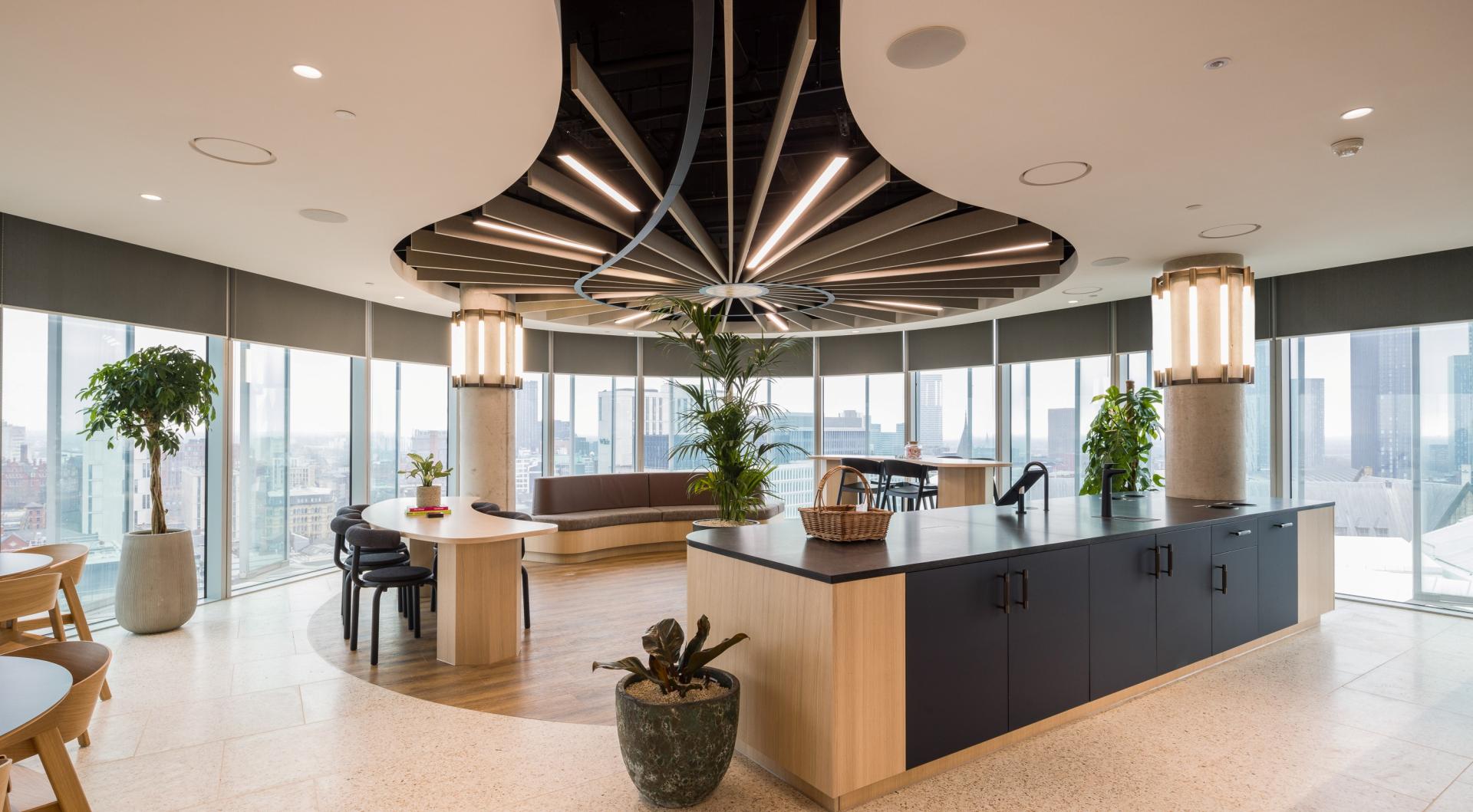 Collaboration between SpaceInvader and Overbury culminates in deeply detailed Manchester workspace.