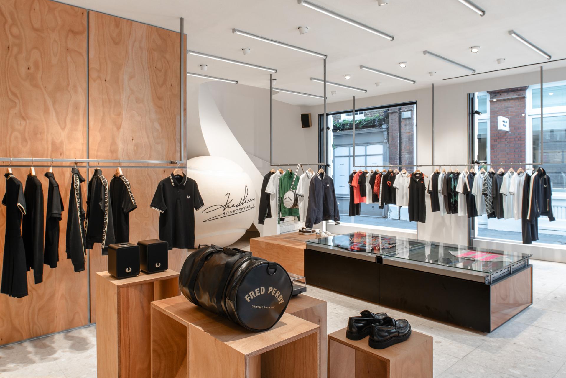 New Fred Perry flagship store in London - designed by Brinkworth - channels the music and mischief of Soho.