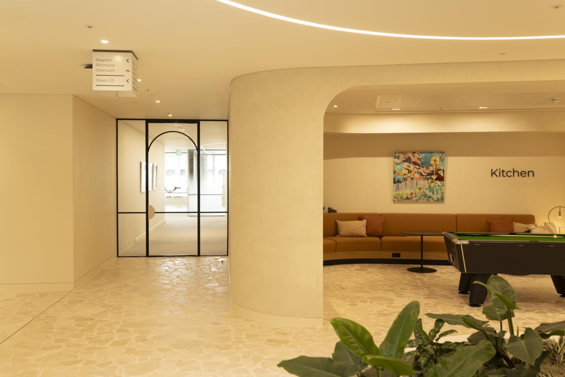 Bespoke door designs and high-end office partitions by Radii for Goodwin Procter.