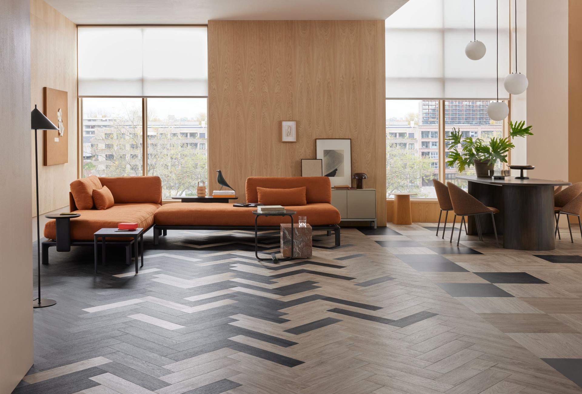 Acoustic performance meets contemporary LVT design in Forbo’s ‘all-in-one’ Allura Decibel update.