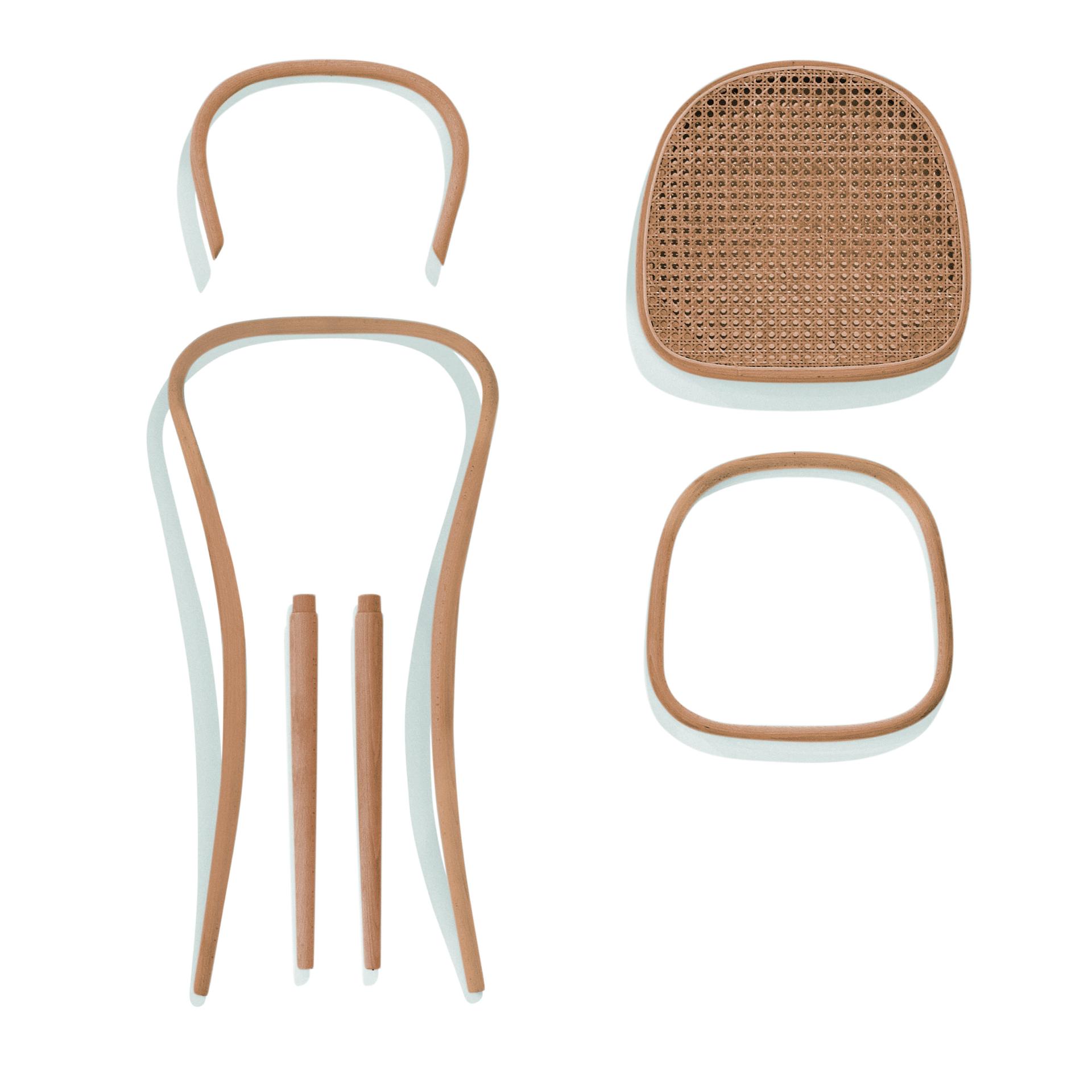 Thonet furniture components showcasing Bauhaus design, celebrating 200 years of craftsmanship and 100 years of innovation.