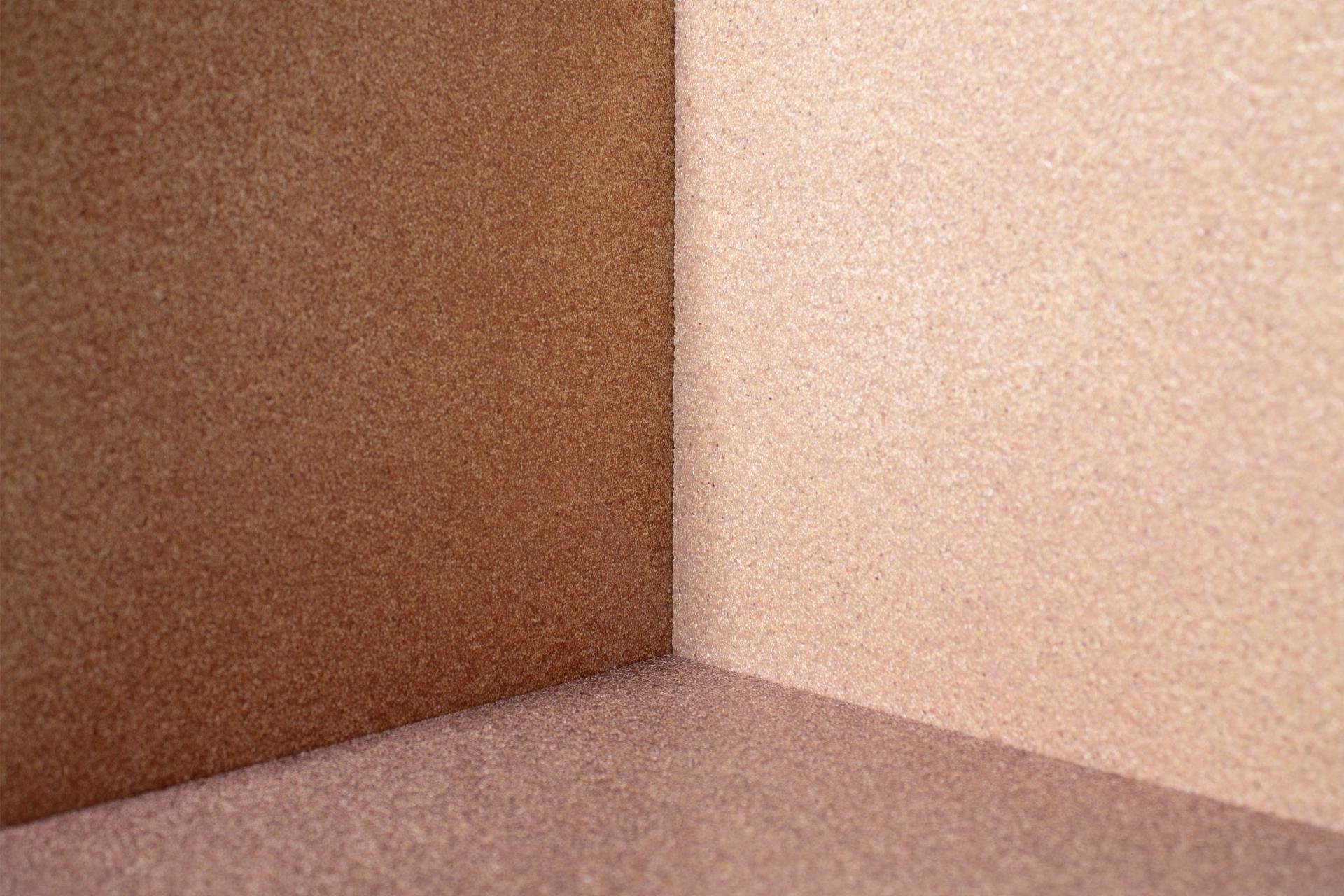Sustainable CornWall® interior wall cladding made from corn waste in an aesthetic natural color palette.
