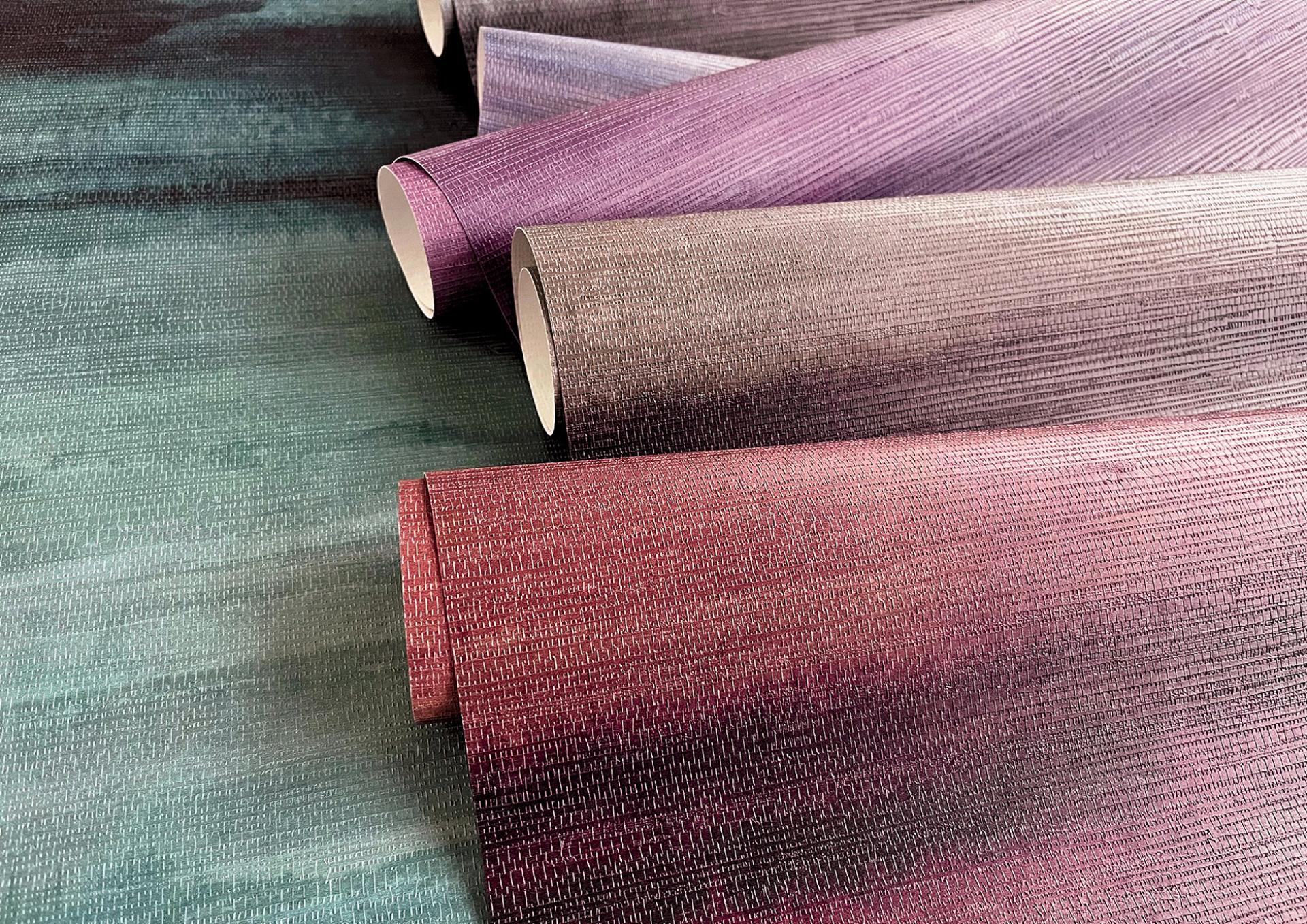 Elegant ombre wallcoverings from Muraspec's Dreamscape collection, showcasing rich hues and textured patterns for a luxurious ambiance.