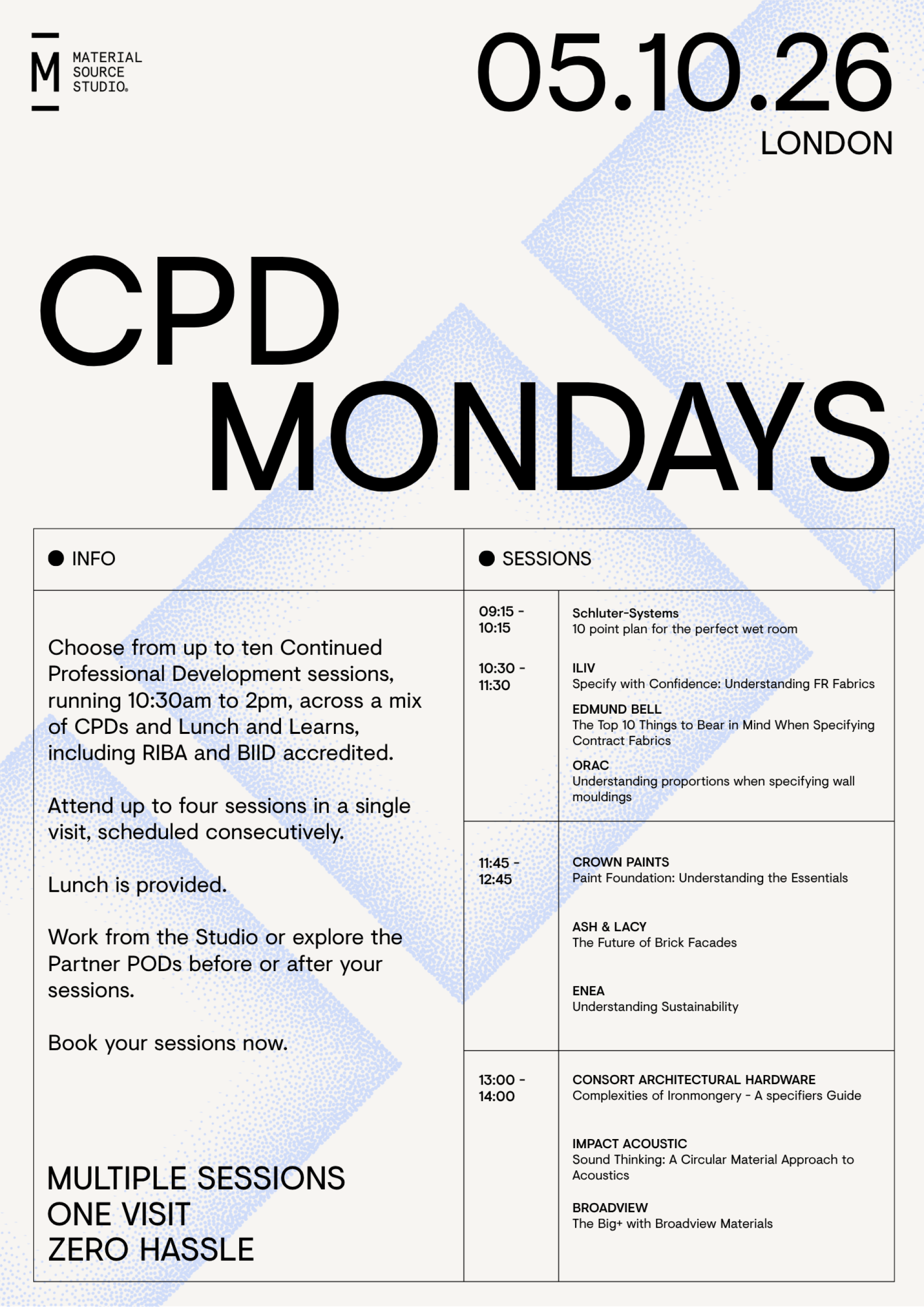 CPD Days: A new initiative by Material Source Studio launches to support specifiers.