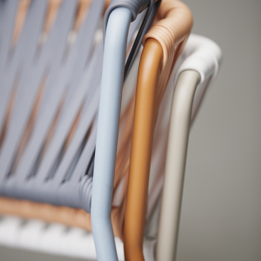 Colorful detailing of the Lisa Club chair by SCAB Design, showcasing its elegant design and innovative materials.